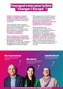 Profession de foi de la liste Changer l'Europe - Elections Européennes 2024 page 2