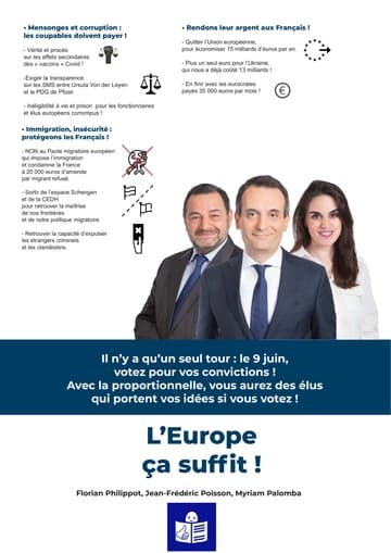 Profession de foi (Facile À Lire et à Comprendre) de la liste L'Europe ça suffit! - Elections Européennes 2024