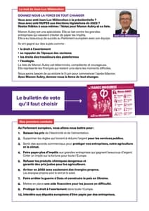 Profession de foi (Facile À Lire et à Comprendre) de la liste La France insoumise Union populaire - Elections Européennes 2024 page 1