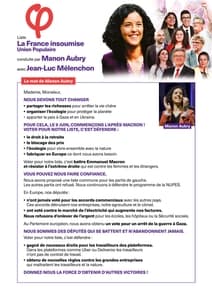 Profession de foi (Facile À Lire et à Comprendre) de la liste La France insoumise Union populaire - Elections Européennes 2024 page 2