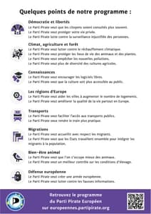 Profession de foi (Facile À Lire et à Comprendre) de la liste Parti pirate - Elections Européennes 2024 page 1