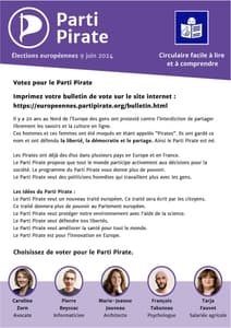 Profession de foi (Facile À Lire et à Comprendre) de la liste Parti pirate - Elections Européennes 2024 page 2