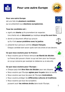 Profession de foi (Facile À Lire et à Comprendre) de la liste Pour une autre Europe - Elections Européennes 2024 page 2