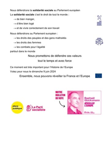 Profession de foi (Facile À Lire et à Comprendre) de la liste Réveiller l'Europe - Elections Européennes 2024