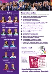 Profession de foi de la liste La France insoumise Union populaire - Elections Européennes 2024 page 1