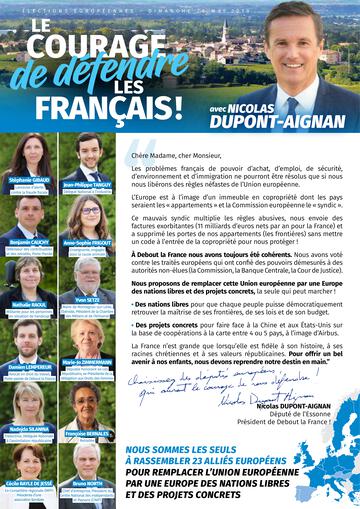 Profession Foi Debout La France Le Courage De Défendre Les Français - Elections Européennes 2019