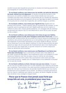 Profession de foi d'Emmanuel Macron au premier tour de l'élection présidentielle 2022 page 3