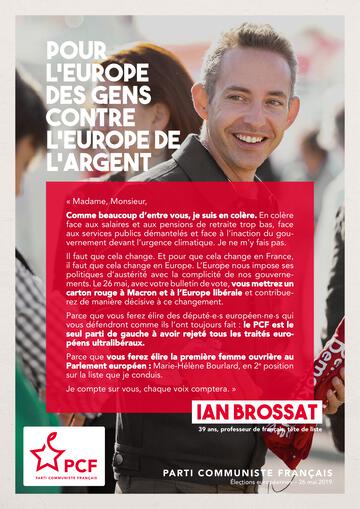 Profession Foi Pour L'Europe Des Gens Contre L'Europe De L'Argent - Elections Européennes 2019
