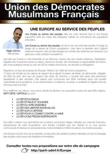 Profession Foi Une Europe Au Service Des Peuples - Elections Européennes 2019