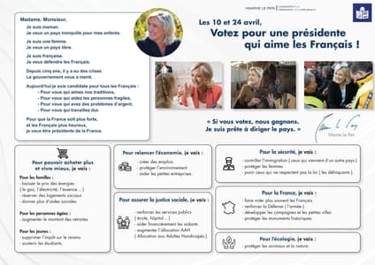 Profession de foi (Facile À Lire et à Comprendre) de Marine Le Pen au premier tour de l'élection présidentielle 2022 page 2