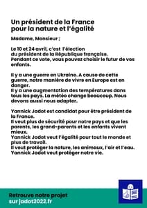 Profession de foi (Facile À Lire et à Comprendre) de Yannick Jadot au premier tour de l'élection présidentielle 2022 page 2