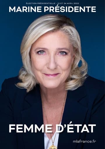 Profession de foi de Marine Le Pen au premier tour de l'élection présidentielle 2022