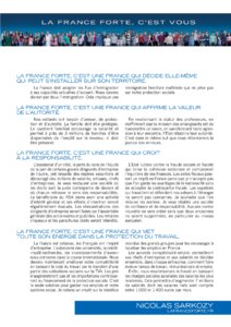 Profession de foi de Nicolas Sarkozy au premier tour de l'élection présidentielle 2012 page 3