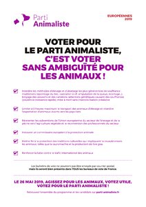 Profession Foi Parti Animaliste - Elections Européennes 2019 page 2