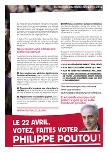 Profession de foi de Philippe Poutou au premier tour de l'élection présidentielle 2012 page 4