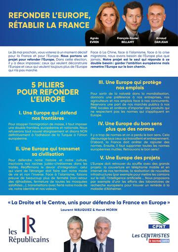 Profession Foi Union De La Droite Et Du Centre - Elections Européennes 2019