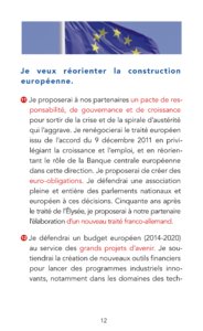 Programme de François Hollande à l'élection présidentielle 2012 page 14