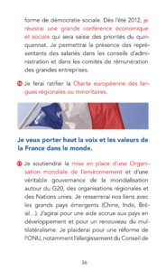 Programme de François Hollande à l'élection présidentielle 2012 page 38