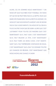 Programme de François Hollande à l'élection présidentielle 2012 page 44