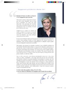 Programme de Marine Le Pen à l'élection présidentielle 2017 page 2