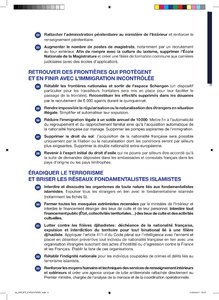 Programme de Marine Le Pen à l'élection présidentielle 2017 page 6