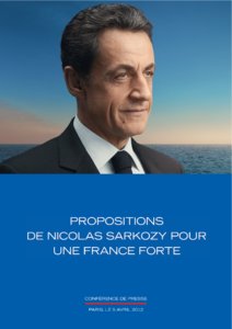 Programme de Nicolas Sarkozy à l'élection présidentielle 2012 page 1