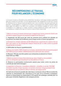 Programme résumé de Nicolas Dupont-Aignan à l'élection présidentielle 2017 page 6