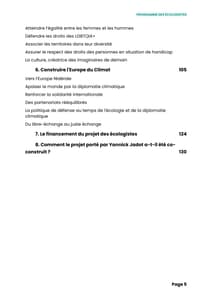 Programme de Yannick Jadot à l'élection présidentielle 2022 page 5