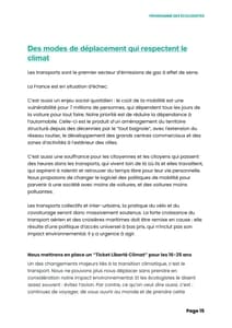 Programme de Yannick Jadot à l'élection présidentielle 2022 page 15